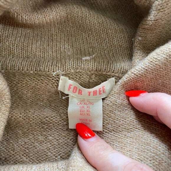 For Thee cowl neck side slit overside sweater - Picture 5 of 10